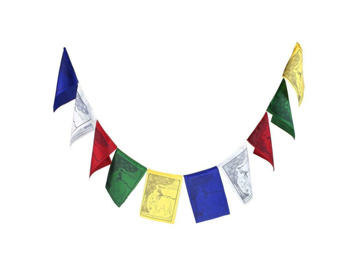 Drapeaux de prière tibet Les quatre amis