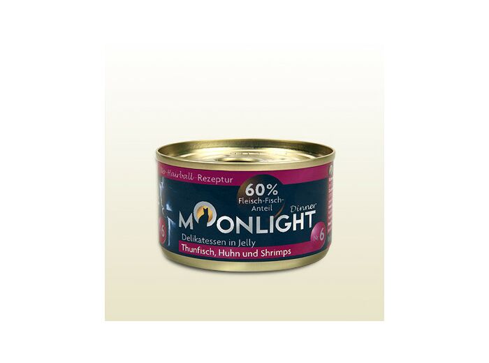 Moonlight "Thon, poulet, crevettes" (en gelée) pour chat adulte - 80g