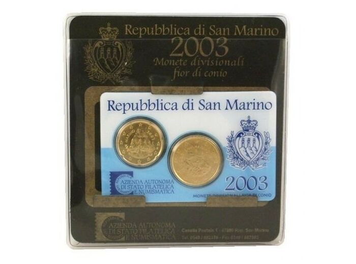 SAINT MARIN 2003 MINIKIT (2 monnaies) BU