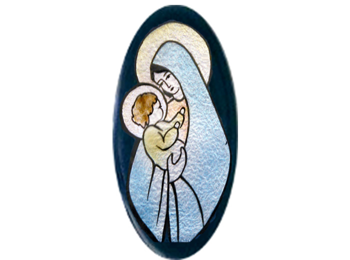 Vierge de l'hexagone 13,3X6,7cm - EMAUX DU LIBAN