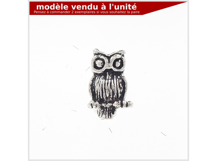 Puce d'oreille Hibou en argent massif