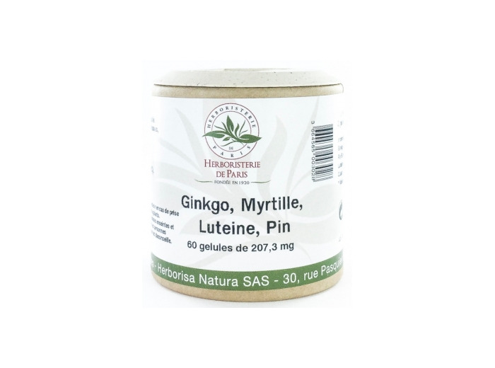 Ginkgo Myrtille Lutéine OPC Zéaxanthine 60 Gélules