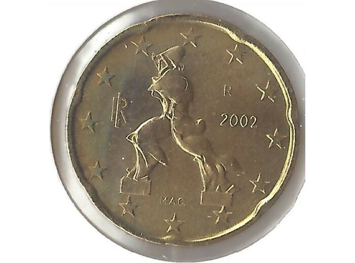 ITALIE  2002  20 CENTIMES  SUP