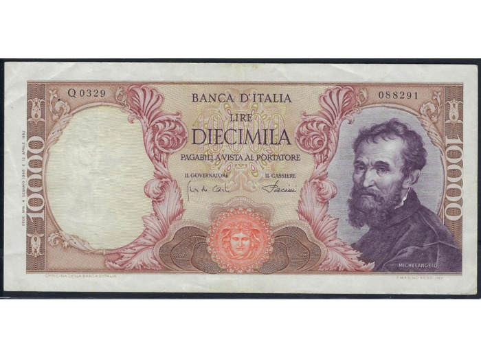 ITALIE 10000 LIRE 04-01-1968 Q0329 TTB+