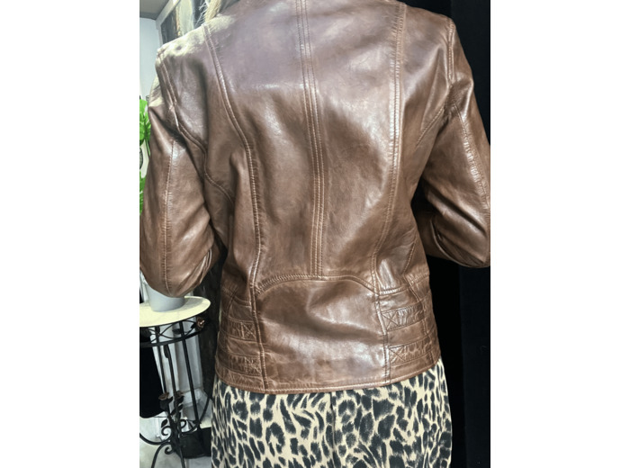 PFF 196 Perfecto femme cuir bison