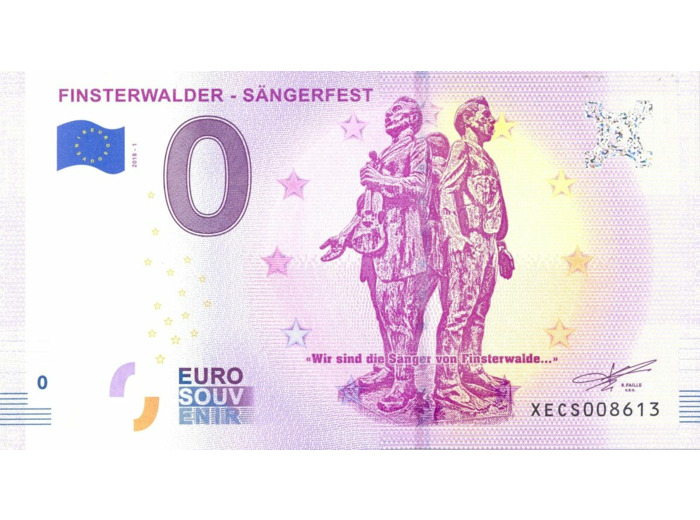 ALLEMAGNE 2018-1 FINSTERWALDER SANGERFEST BILLET SOUVENIR 0 EURO TOURISTIQUE