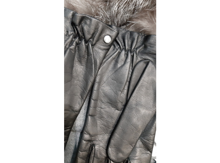 GF15H218 Gants femme cuir agneau noir