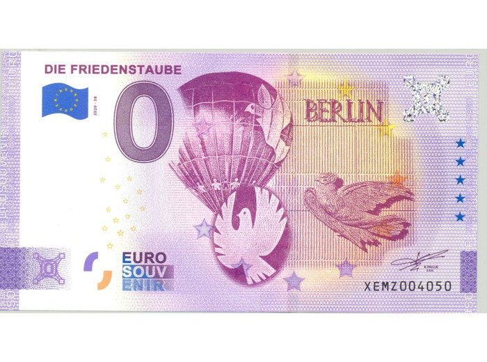 ALLEMAGNE 2020-58 DIE FRIEDENSTAUBE BILLET SOUVENIR 0 EURO TOURISTIQUE  NEUF