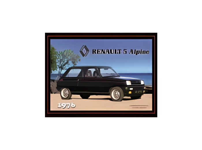 Plaque RENAULT 5 ALPINE 1976 - 30 x 40 cm - 19656RA