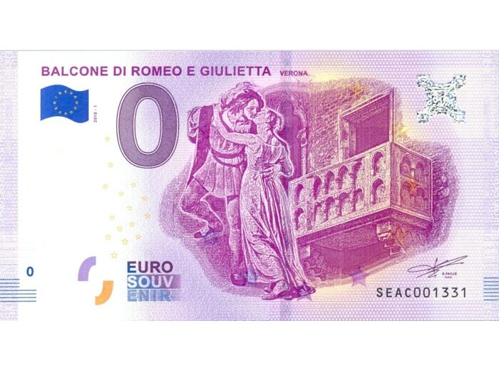 ITALIE 2018-1 BALCONE DI ROMEO E GUILETTA Numero 1331 BILLET SOUVENIR