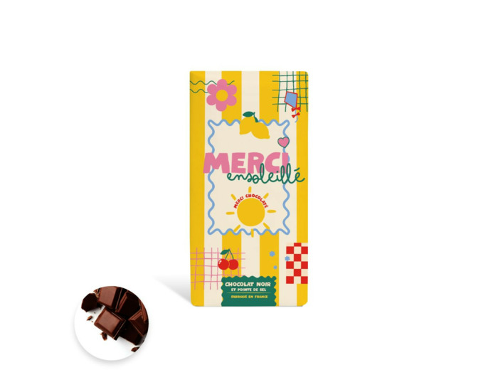 Tablette Merci Chocolat Noir 70% Pointe de Sel