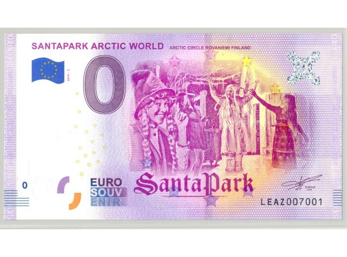 FINLANDE 2019-2 SANTAPARK ARCTIC WORLD BILLET SOUVENIR 0 EURO TOURISTIQUE NEUF
