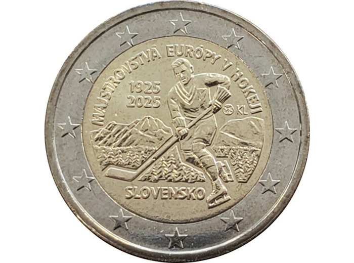 SLOVAQUIE 2025 2 EURO HOCKEY UNC