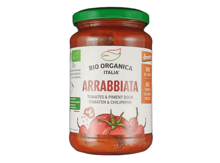 Sauce Arrabbiata Tomates et Piment Doux 345g Bio