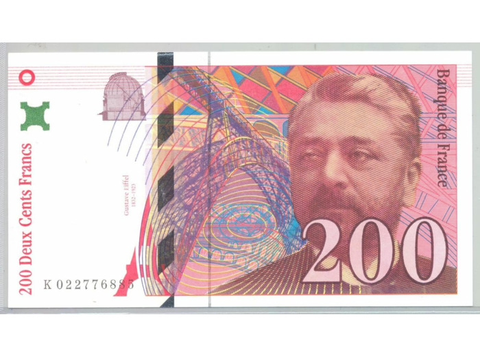 FRANCE 200 FRANCS EIFFEL 1996 ALPHABET K 885 NEUF