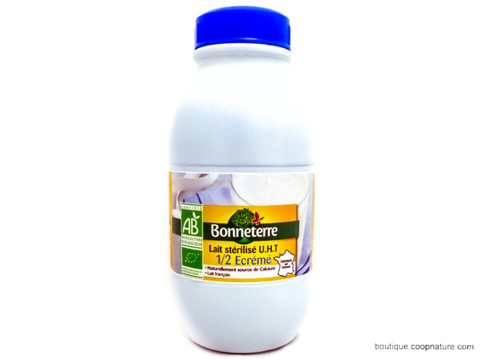 Lait Vache Stérilisé U.H.T 1/2 Écrémé Bio 500ml