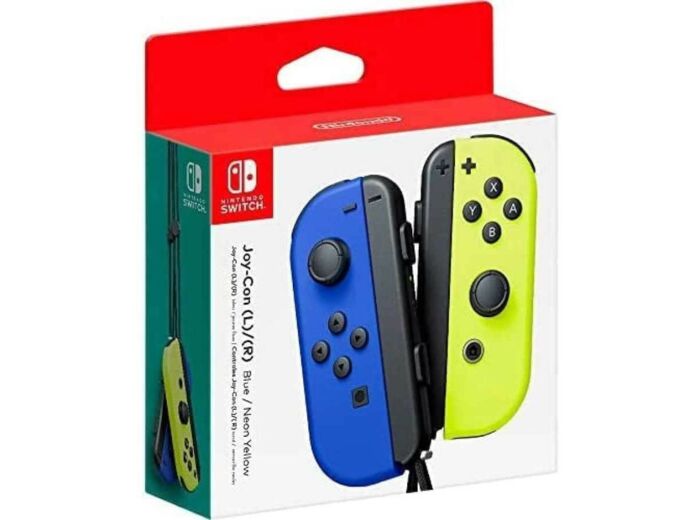 Nintendo Switch Paire de Manettes Joy-Con Gauche Bleue/Droite Jaune Néon