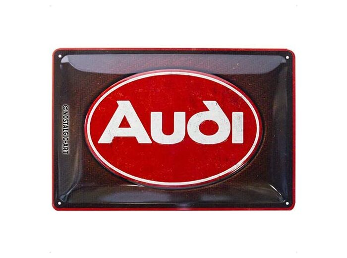 Plaque métal - Logo Audi - 20x30 cm - Nostalgic Art