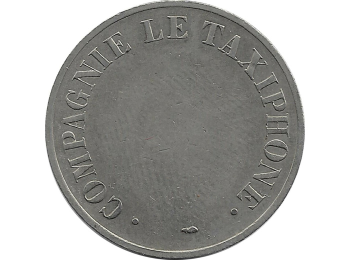 JETON - JETON DE TELEPHONE COMPAGNIE LE TAXIPHONE 24 MM NICKEL TTB