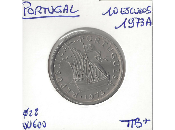 PORTUGAL 10 ESCUDOS 1973 A SUP-