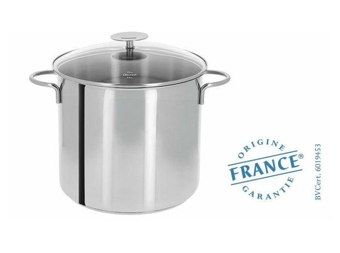 MARMITTE INOX 24CM TOUX FEUX AVEC COUVERCLE