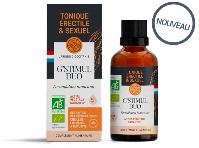 G'stimul duo-Tonique érectile et sexuel-50ml-Jardins d'Occitanie