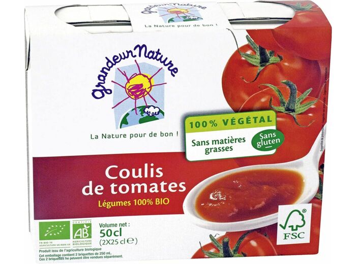 Coulis de tomates 2x30cl Grandeur Nature