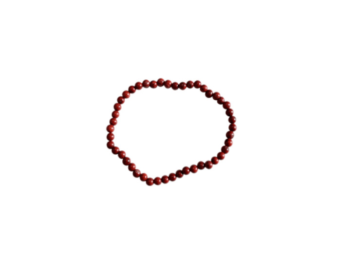 Bracelet en jaspe rouge 4 mm