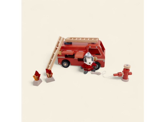 Peluche miniature et grand camion de poimpier