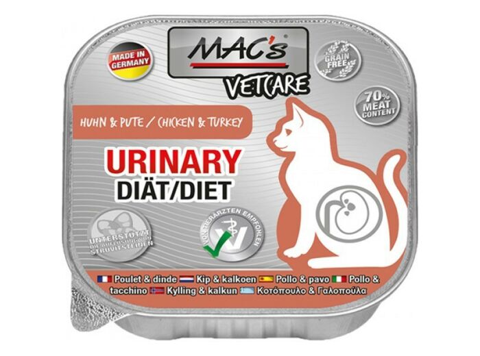 MAC'S Vetcare Urinary Diet Poulet & Dinde pour chat - 100g