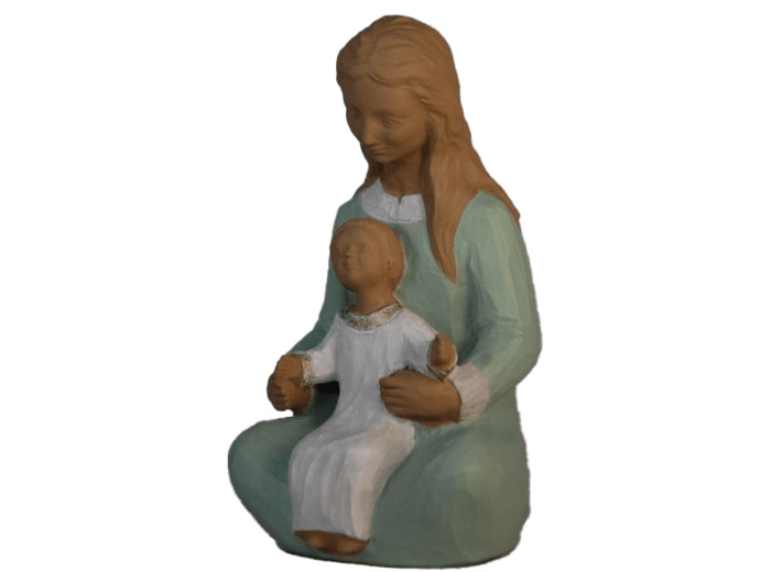 Notre Dame de L'Accueil 15cm polychrome- Pierreline