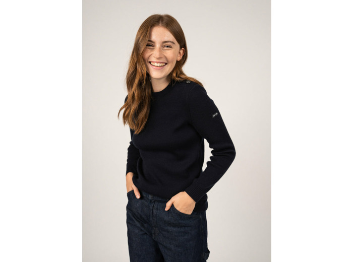Pull marin uni Rochefort Femme en laine
