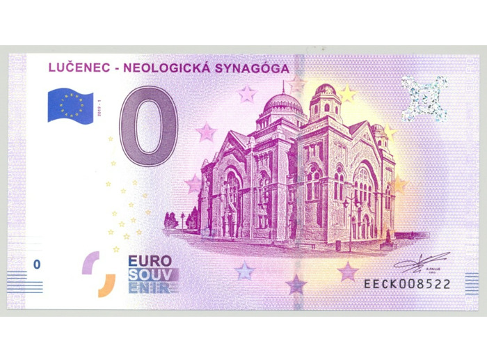 SLOVAQUIE 2019-1 LUCENEC NEOLOGICKA SYNAGOGA BILLET SOUVENIR 0 EURO