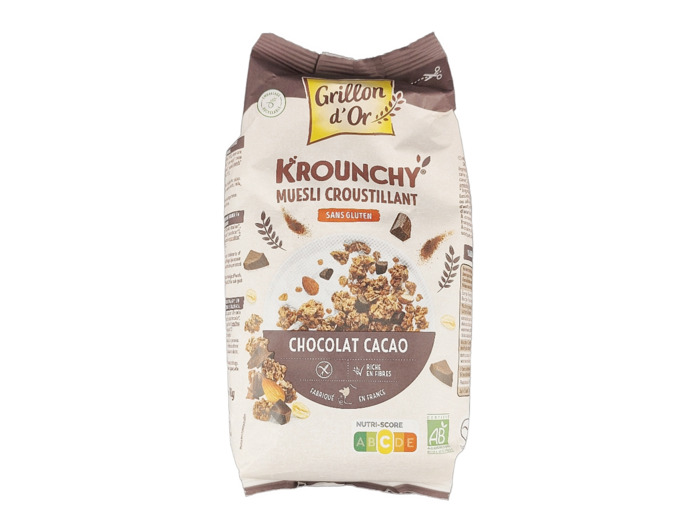 Krounchy Muesli Croustillant Chocolat Cacao 500g Bio