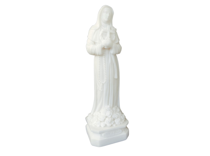 Sainte Rita - Statue en albâtre 29cm - Blanche