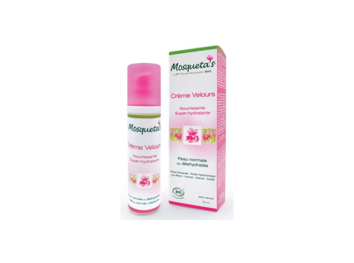 Crème velours super hydratante à la Rose musquée sans alcool 50ml