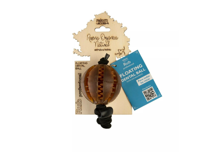 Boule dentaire flottante avec corde pour chien