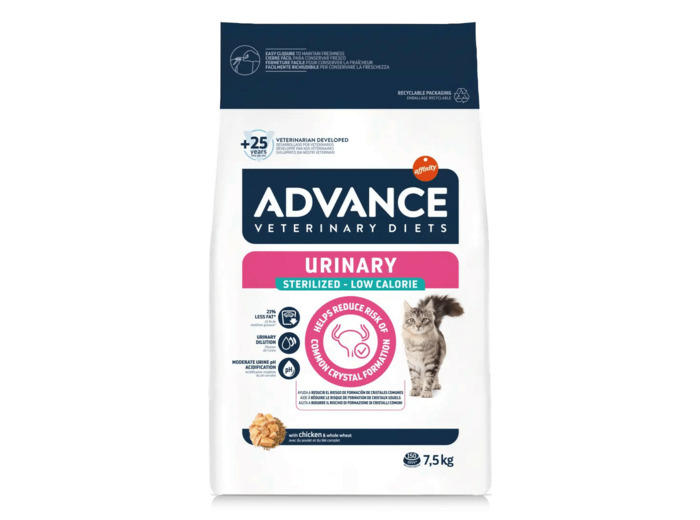 ADVANCE Veterinary Diets Chat, URINARY STERILIZED - 7.5KG