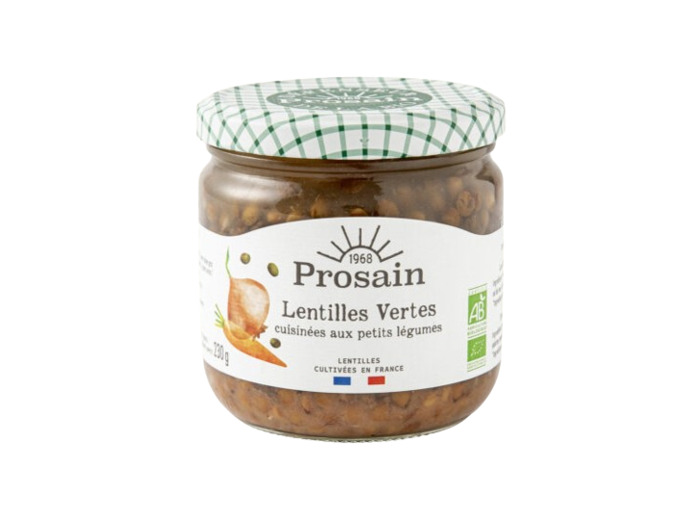 Lentilles vertes cuisinées aux légumes-660g-Prosain