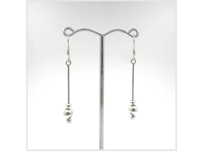 Boucles d'oreilles en argent massif