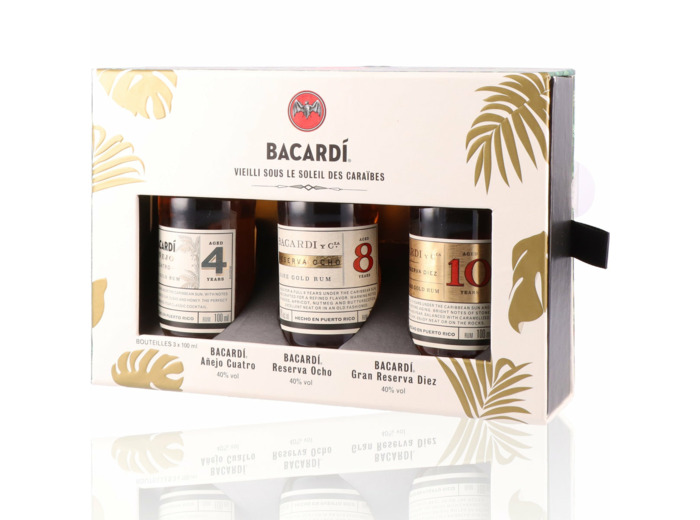 Rhum Vieux Bacardi Coffret Tripack 40%