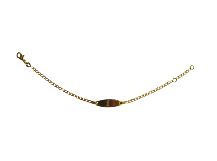 Bracelet en Plaqué Or - IDENTITE BB D.ROMBO 16CM