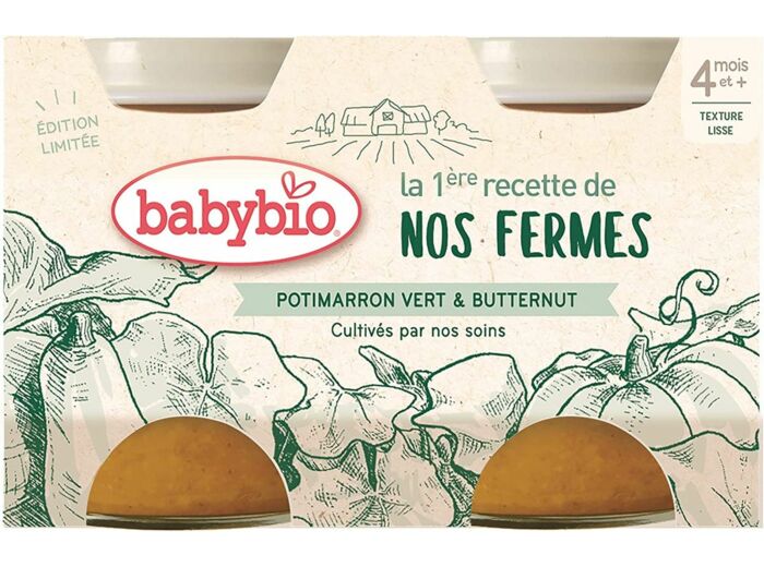 Potimarron vert butternut pot 2x130g Babybio