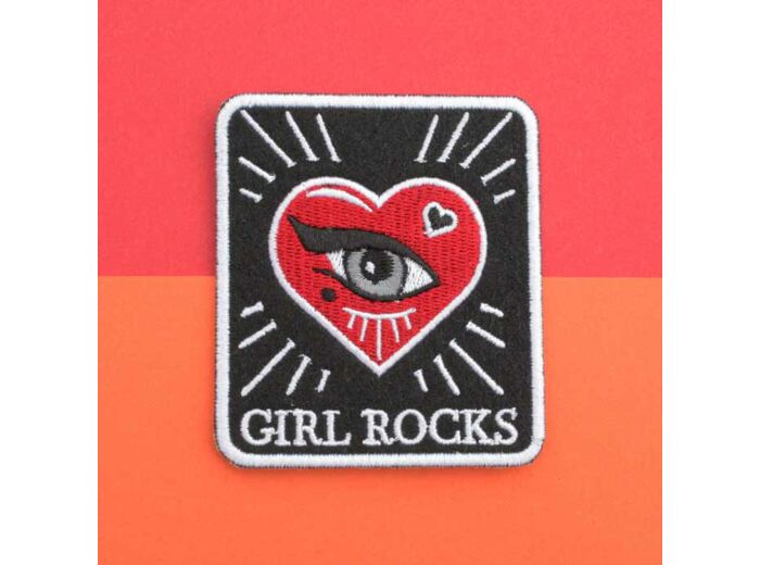 Patch brodé « Girl rocks »