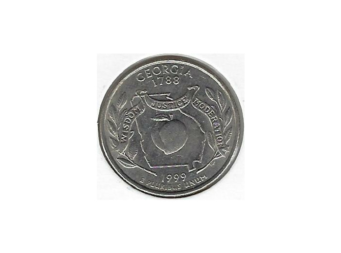AMERIQUE (U.S.A) 1/4 DOLLAR 1999 D GEORGIA TTB+
