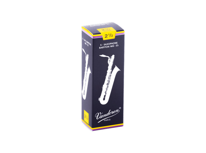 Boîte de 5 anches de saxophone baryton force 2 1/2 Vandoren