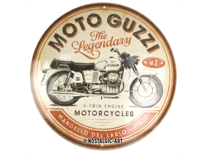 Nostalgic-Art 25111 - Plaque MOTO GUZZI The Legendary - 35 cm