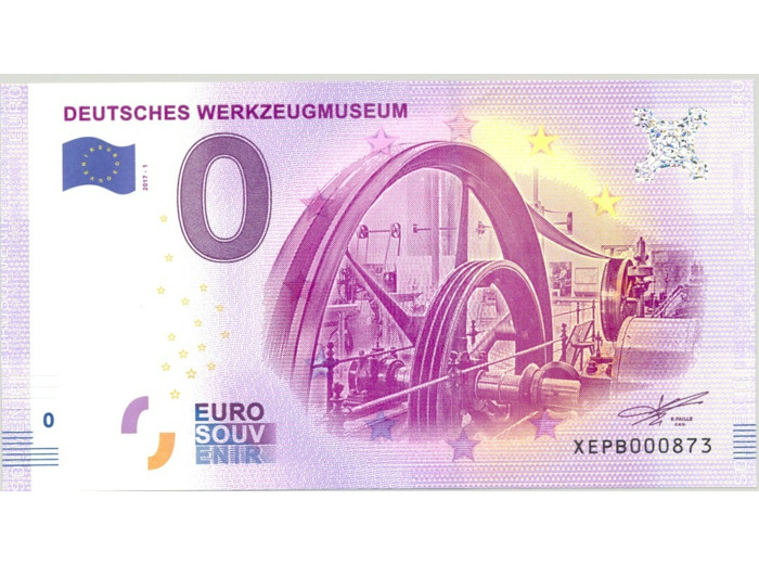 ALLEMAGNE 2017-1 WERKZEUGMUSEUM BILLET SOUVENIR 0 EURO TOURISTIQUE NEUF