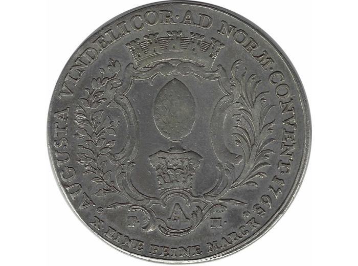 ALLEMAGNE AUGSBURG THALER 1765 FAH TB+