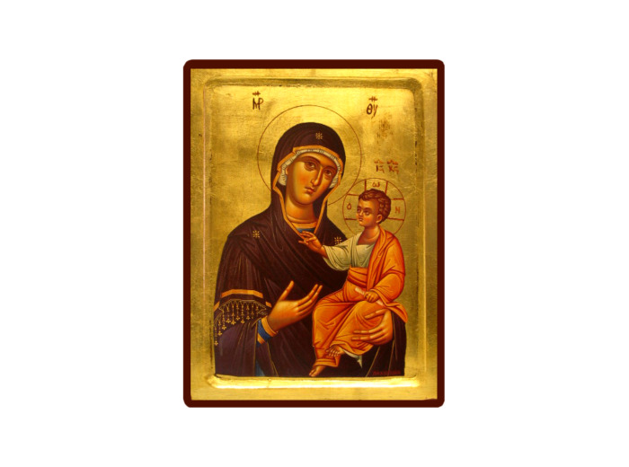Icône dorée incurvée 10,5*13cm - VIERGE TOUTE PUISSANTE